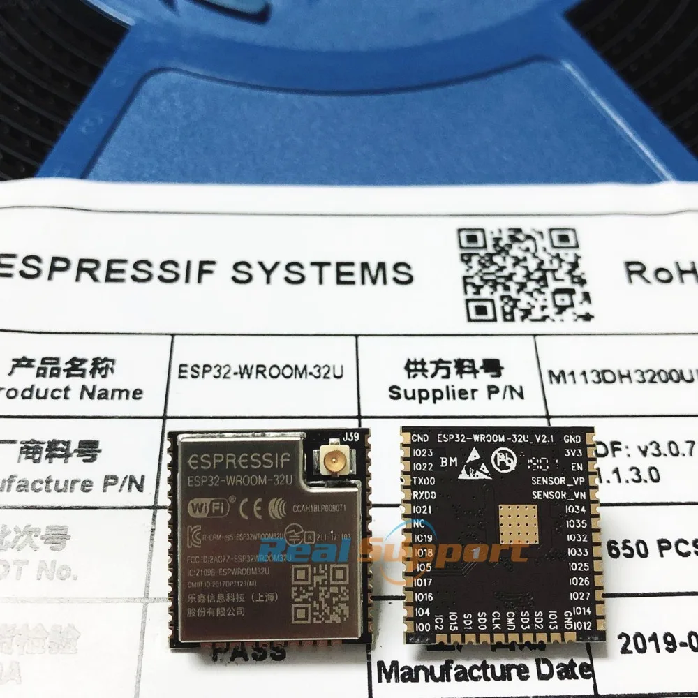 ESP32-WROOM-32U 8 Мб/16 Мб флэш-памяти Wi-Fi + BT BLE ESP32 модуль IPEX разъем антенны Espressif Original |