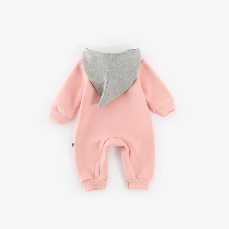 Детский бархатный комбинезон с капюшоном коллекция 2018 года сезон осень зима