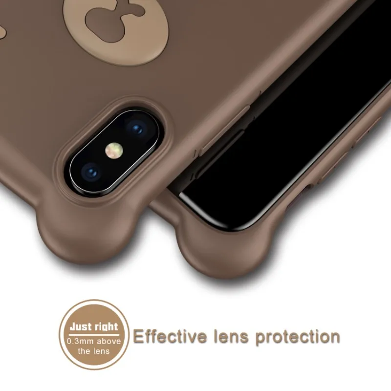 Case for iPhone X XS MAX XR 3D Bear Silicon Soft Liquid Shell Animal Phone Cover 6 6s 7 8 Plus 11 Pro Max | Мобильные телефоны и