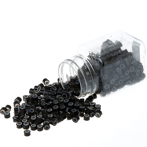 500 шт. силиконовые алюминиевые микрозвенья для наращивания волос 5 0*3 0 мм|micro link