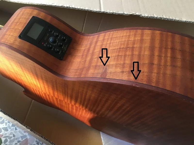 natural discount Профессиональный fretless 43 дюймов Акустическая бас гитара с эквалайзером - Цвет: natural discount