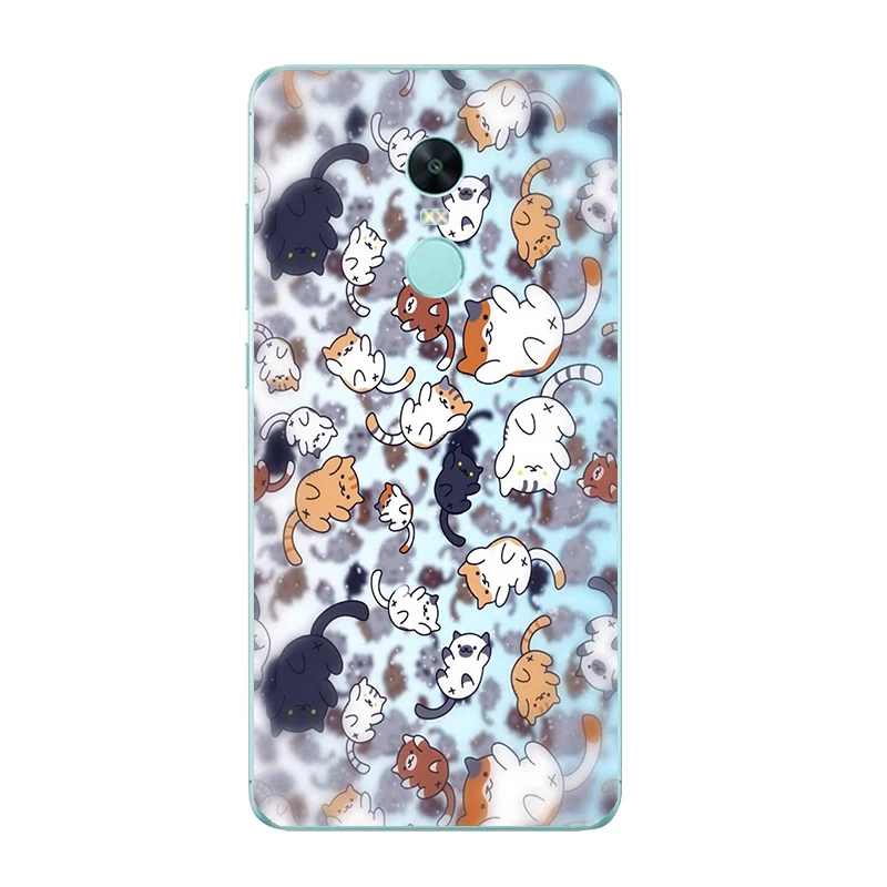 DIY Custom Cases For Xiaomi 5S / Plus Redmi Note 4 or Pro 4X Shell Transparent Soft TPU Cat Action Printing |