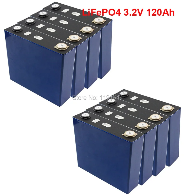 12 шт./лот 3 2 V 120Ah LiFePO4 3500 раз жизненный цикл Max 3C для хранения солнечной энергии