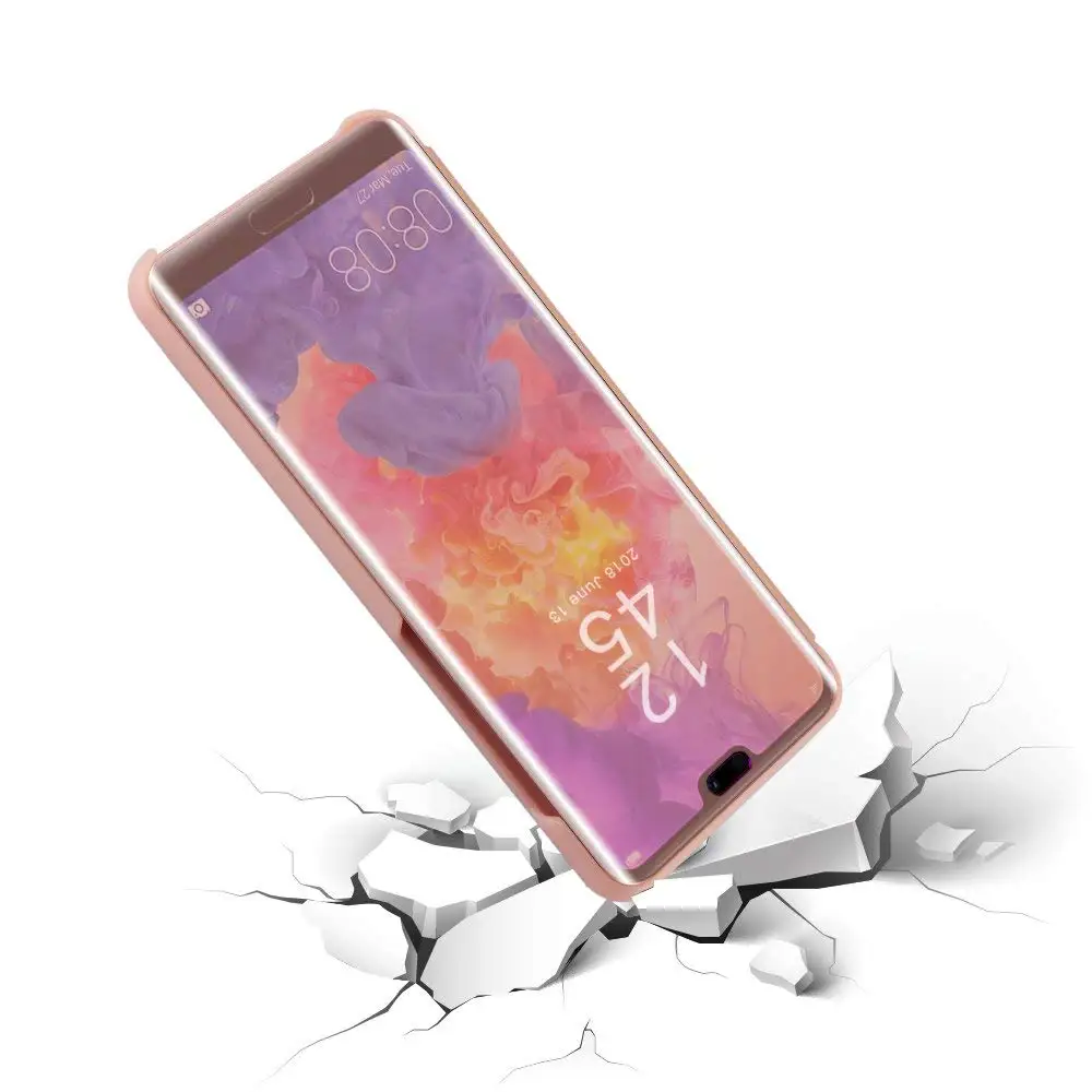 Прозрачный зеркальный флип Стенд чехол для телефона Huawei p20 Pro Clear View Smart Awaken окно