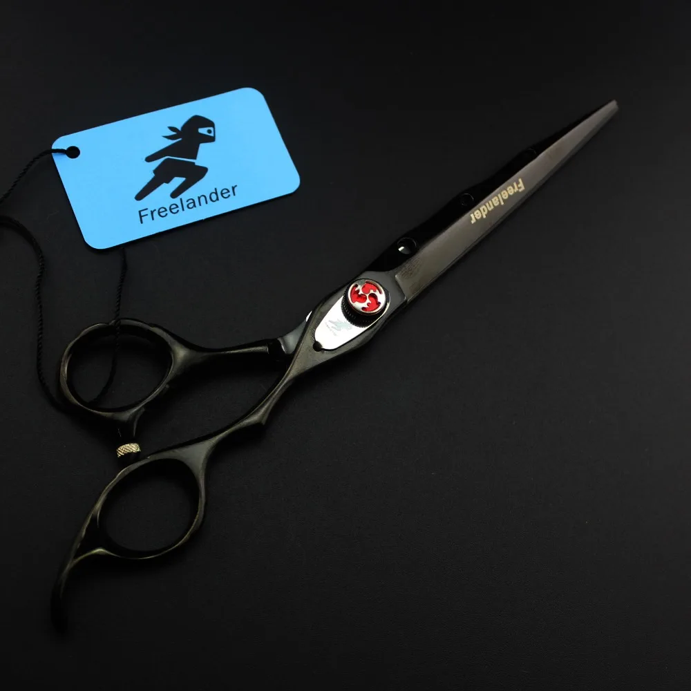 

7.0 inch Freelander high-grade black flat cut hair thinning scissors convenient durable high-end barber shop essential