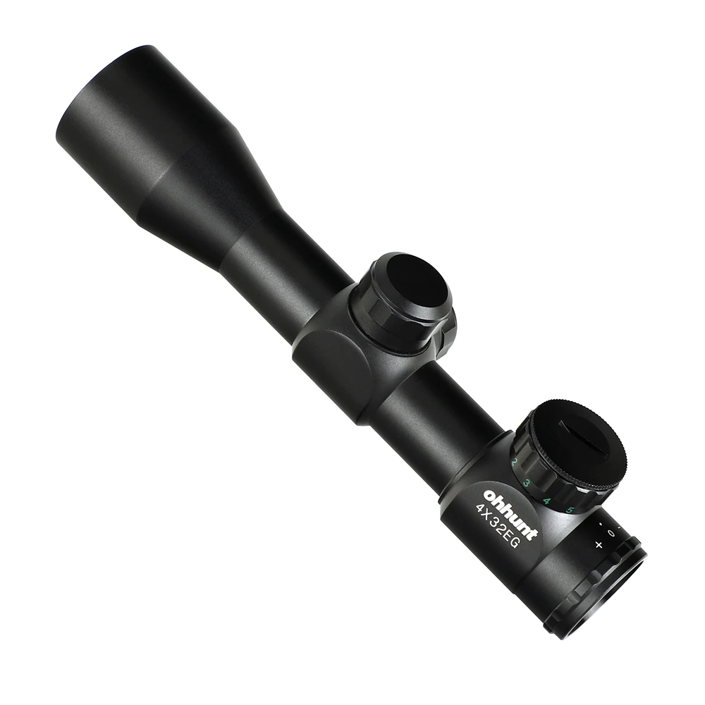 Охота ohhunt 4x32EG 1 дюймов компактный прицел красный зеленый с подсветкой дальномер Сетка прицел тактический оптический прицел