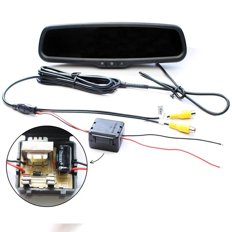Autospsi 4.3 TFT ЖК дисплей с антибликовым покрытием автозатемнение заднего вида