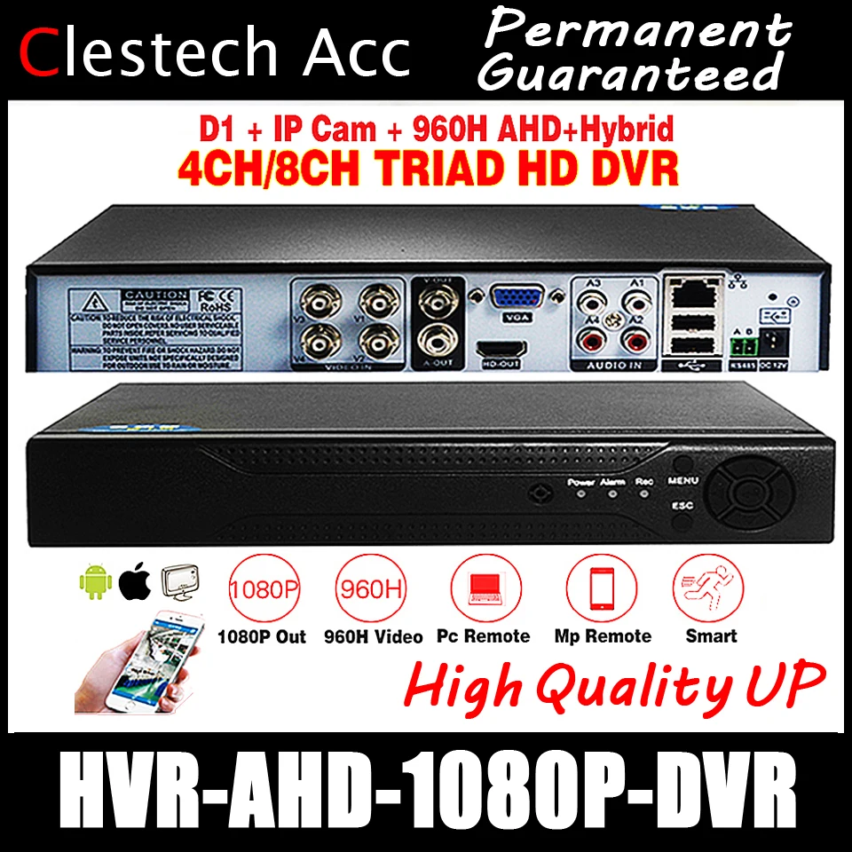 AHDM DVR 4-канальный 8-канальный CCTV AHD DVR аналоговые цифровые гибридные видеорегистраторы/720 P 1080P NVR 4in1 видео Регистраторы для AHDL Камера IP Камера HDMI VGA