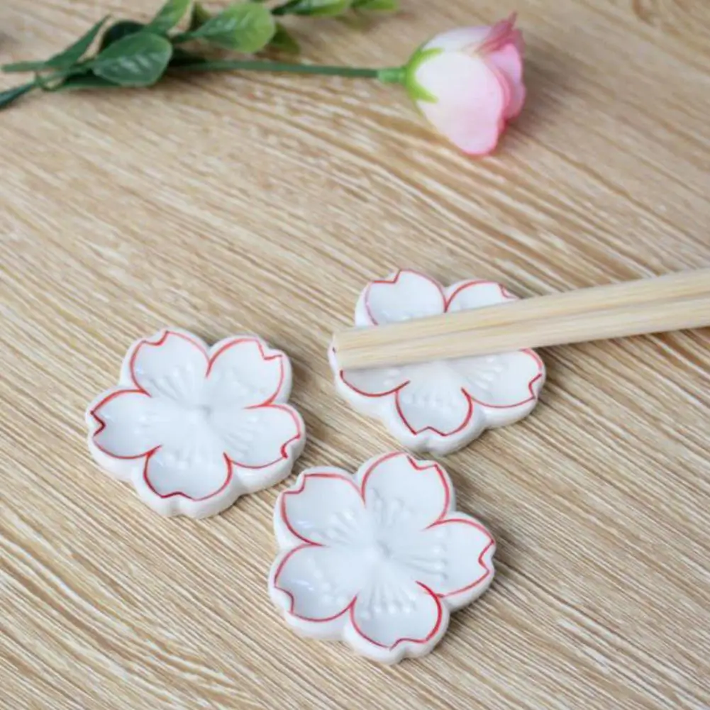 Adeeing Изысканная керамическая палочка для еды в форме цветка вишни|Палочки еды| |