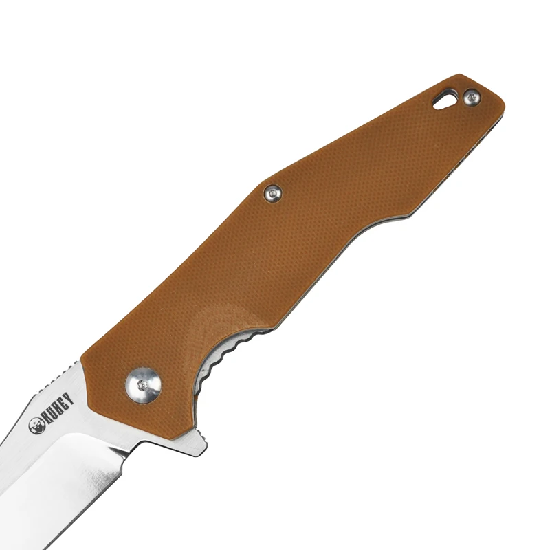 Складной тактический нож KUBEY KU161 G10 с ручкой и шариковым подшипником D2 для охоты, кемпинга, выживания, повседневного использования, карманный инструмент, нож