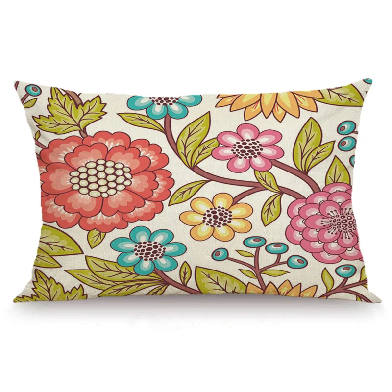 XUNYU 30X50cm/40x60cm Cushion Cover Cartoon Flower Pillow Cases Decorative Throw for Sofa Bedroom JX029 | Дом и сад