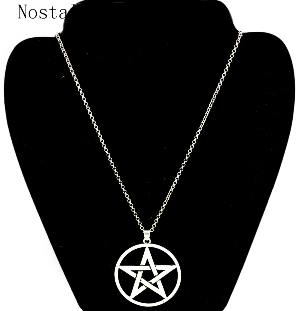 Fashion Necklace Accessories Hollow Out Five-pointed Star Pendant Necklaces Pentagram Punk Rock Biker Long Neckless Women Jewe | Украшения