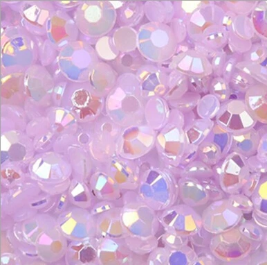 

Free shipping! 2mm ~6mm,Jelly LT.Amethyst AB Color Flat back Acrylic Nail Art beads Decoration.1000~50000pcs/lot