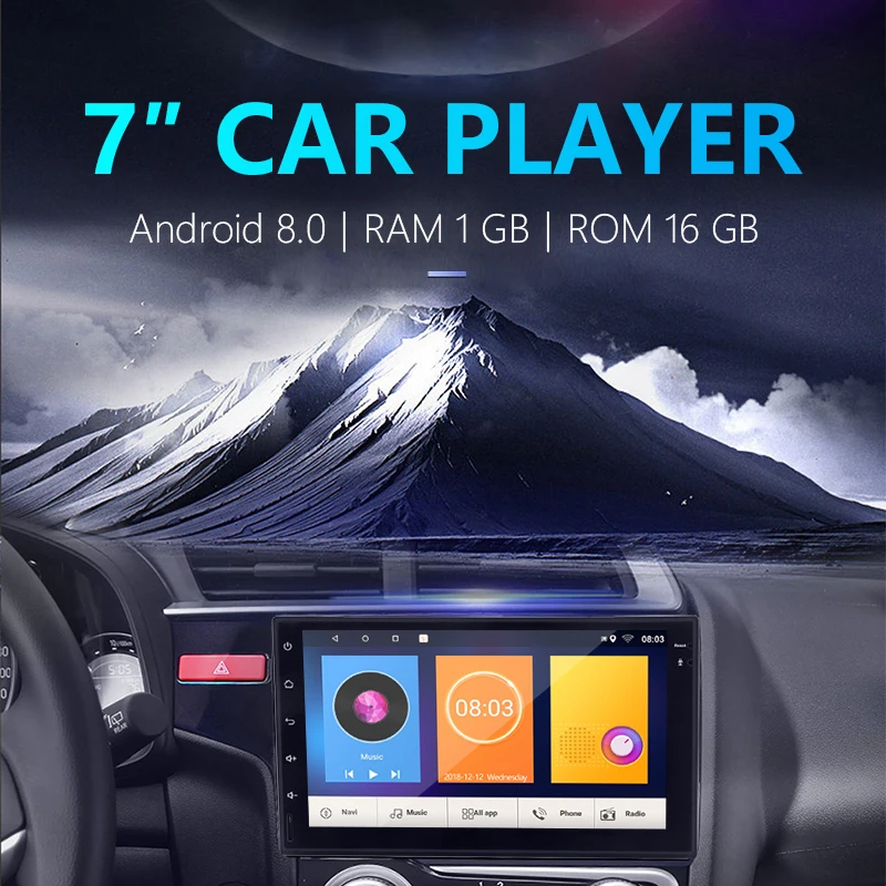 Jansite 7 &quot2din автомобильный Радио Android 8 0 gps навигация Wifi цифровой монитор HD