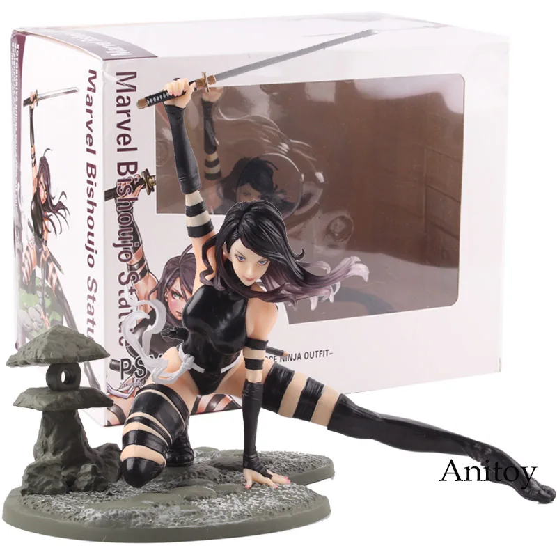 Фигурки Marvel Kotobukiya Bishoujo статуя X-Man Psylocke X-Force костюм в стиле ниндзя ПВХ Коллекционные фигурки модель игрушки 18 см