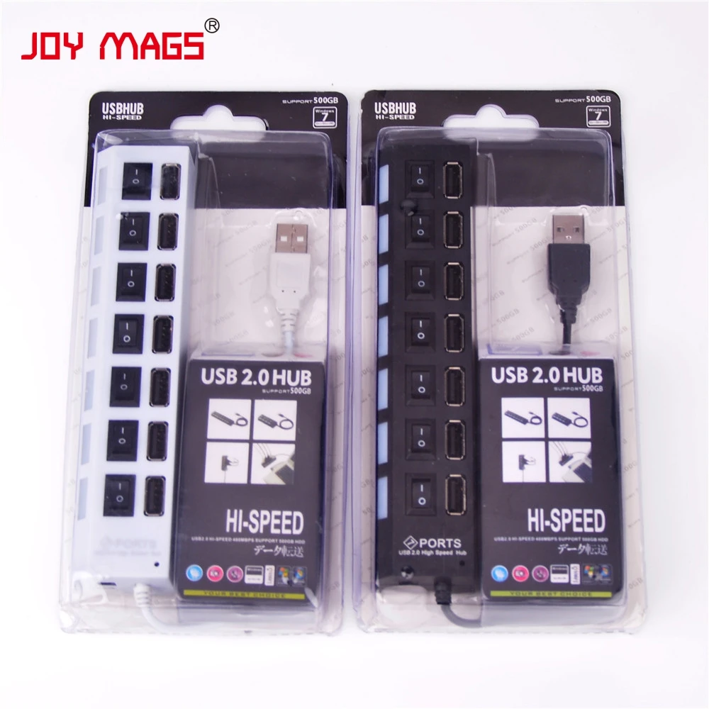 JOY MAGS/Высококачественный usb хаб с 7 портами маленький разветвитель переключатель