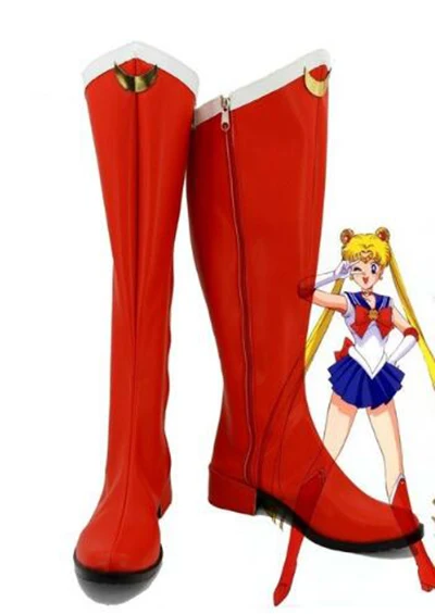Сейлор Мун usagi Tsukino обувь для косплея Сапоги аниме Хэллоуин праздничные на заказ