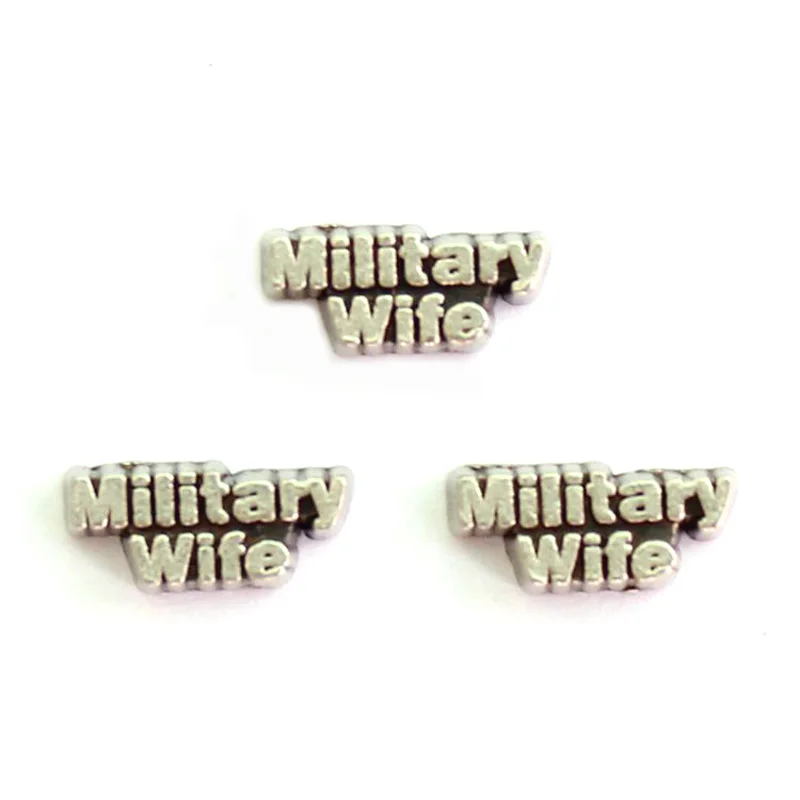 20 шт./лот DIY Мода Сплав Военная мама жена очарование для плавающей жизни медальон