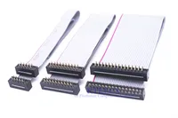 100pcs Flat Ribbon IDC Cable Assembly 2.54 mm 6 8 10 14 16 20 26 30 34 40 50 60 64 Pin Standard Tail Male Plug Extension DIP PCB