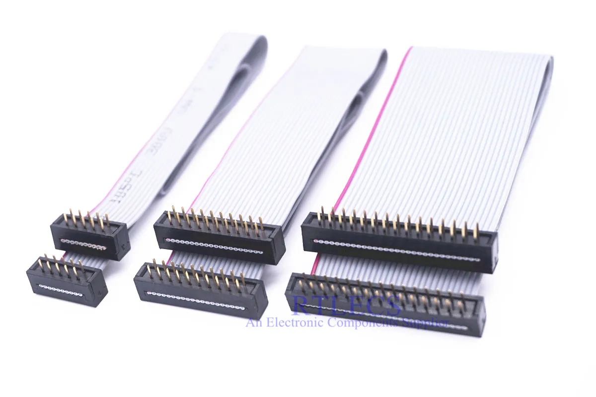 Плоский IDC кабель в сборе 100 шт. 2 54 мм 6 8 10 14 16 20 26 30 34 40 50 60 64 Pin штекер удлинитель DIP