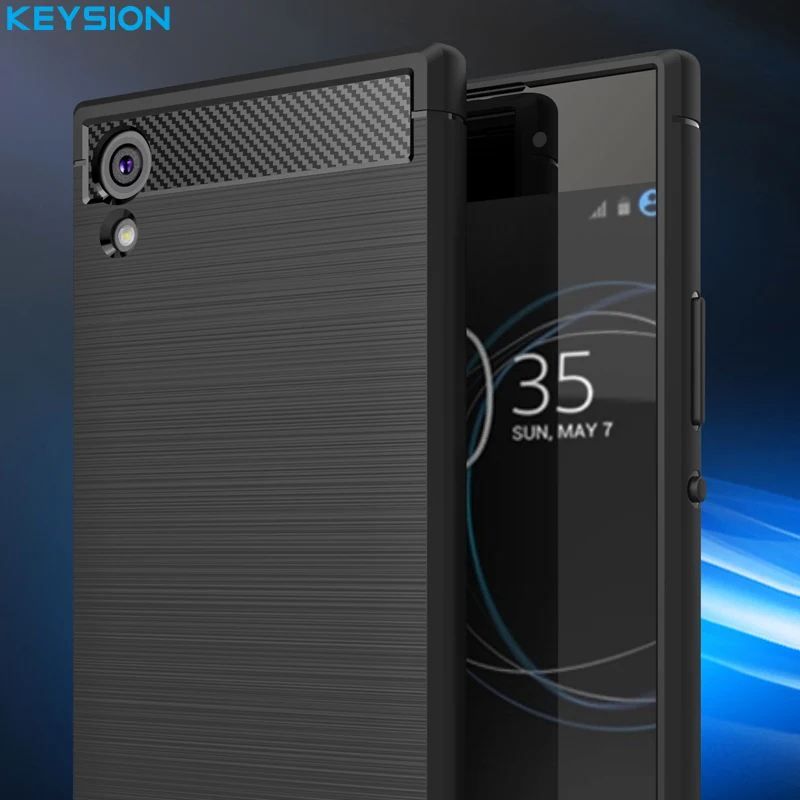 KEYSION чехол для Sony Xperia XA1 Ультра из углеродного волокна матовый ТПУ Силиконовый