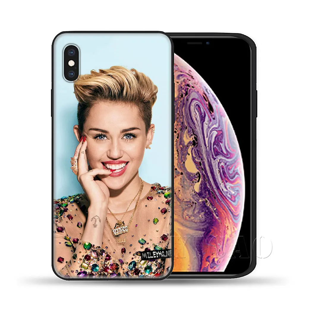 Мягкий чехол для iPhone XR X XS Max 6 S 7 8 Plus 5 5S SE IYICAO Miley Cyrus |