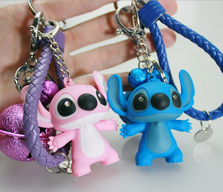 27 стилей Новое прибытие мультфильм Лило и стежок брелок LED звук вспышка веревка