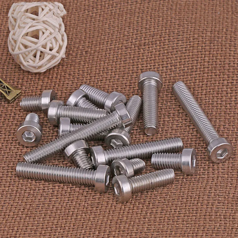 Винты шестигранные с тонкой головкой из нержавеющей стали M4 * 6/8/10 30 мм 304 винты