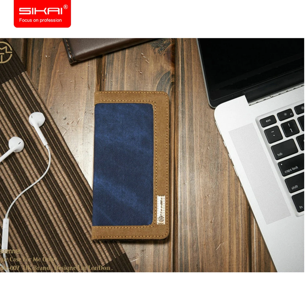 SIKAI Multi-function Wallet Flip Detachable Scratchproof Jeans Cover for Samsung S7edge Cell Phone Case Card Slot Zipper Bag | Мобильные