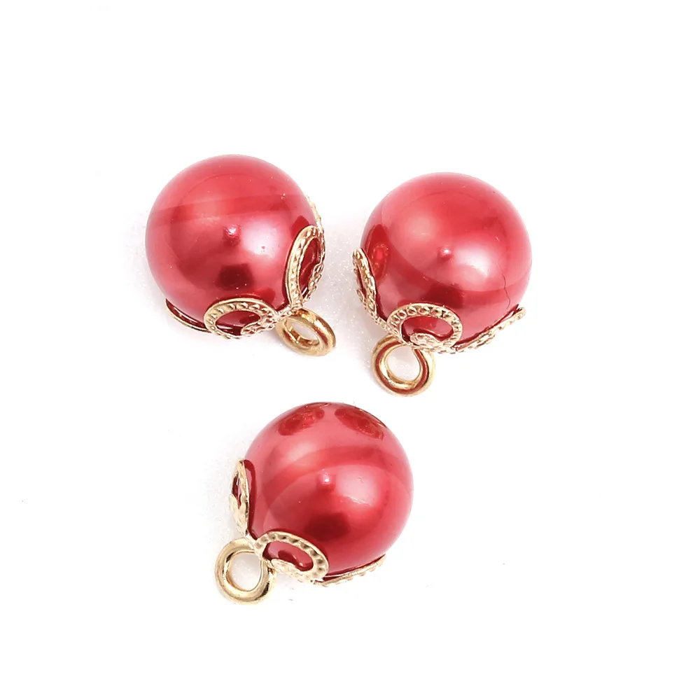DoreenBeads 10 шт. мм круглый искусственный жемчуг хвостовик кнопки женский свитер