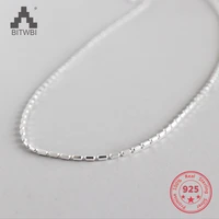 100 s925 sterling silver choker necklace minimalist handmade plain chain for women