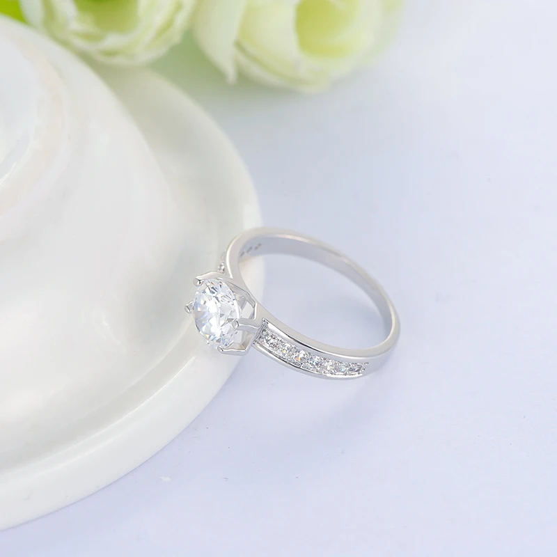 Мода AAA циркония свадебные кольца невесты для женщин белого золота цвет модные
