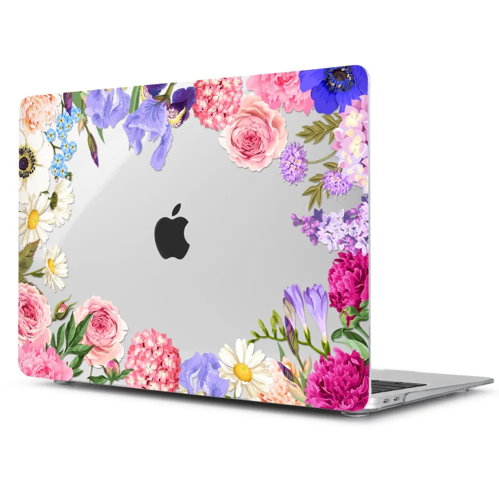 Чехол с кристаллами для Macbook Air 1" A1932 милый цветочный пластиковый жесткий чехол Pro 13 15" retina Touch Bar Air 13,3