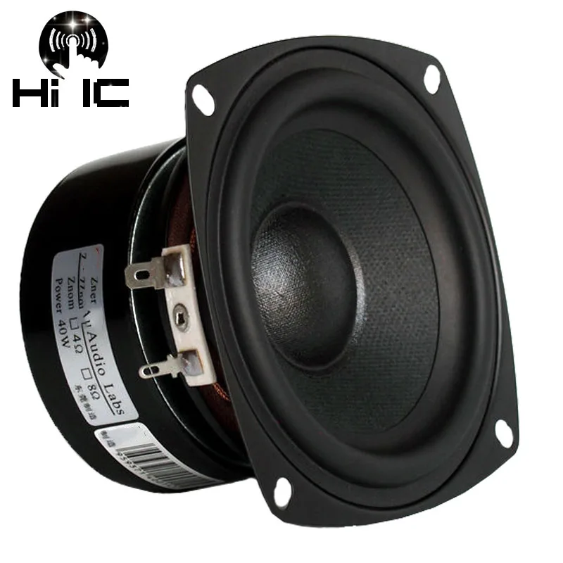 2 шт. 4 дюймовый 50 Вт Hi Fi сабвуфер колонка WooferAudio бас громкий динамик Ом/8
