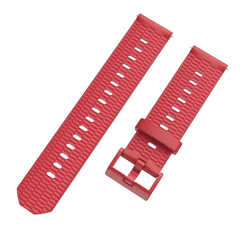 Red Ремешок 20 мм 22 мм для Xiaomi Huami Amazfit GTS Bip BIT PACE Stratos 2 Lite, браслет, аксессуары, ремешок для часов, силиконовый ремешок - Цвет: Red