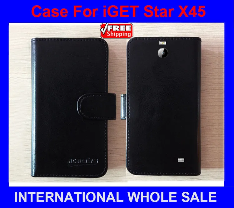 Лидер продаж! Оригинальный кожаный флип-чехол iGET Star X45 эксклюзивный чехол для с