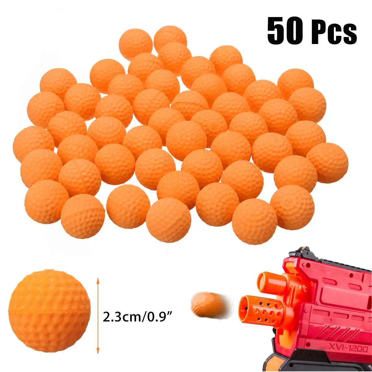 50 шт пулевые шарики, круглые, совместимые для Nerf Rival Apollo, игрушка для заправки, для улицы, веселые спортивные детские игрушки, оружие, подарок