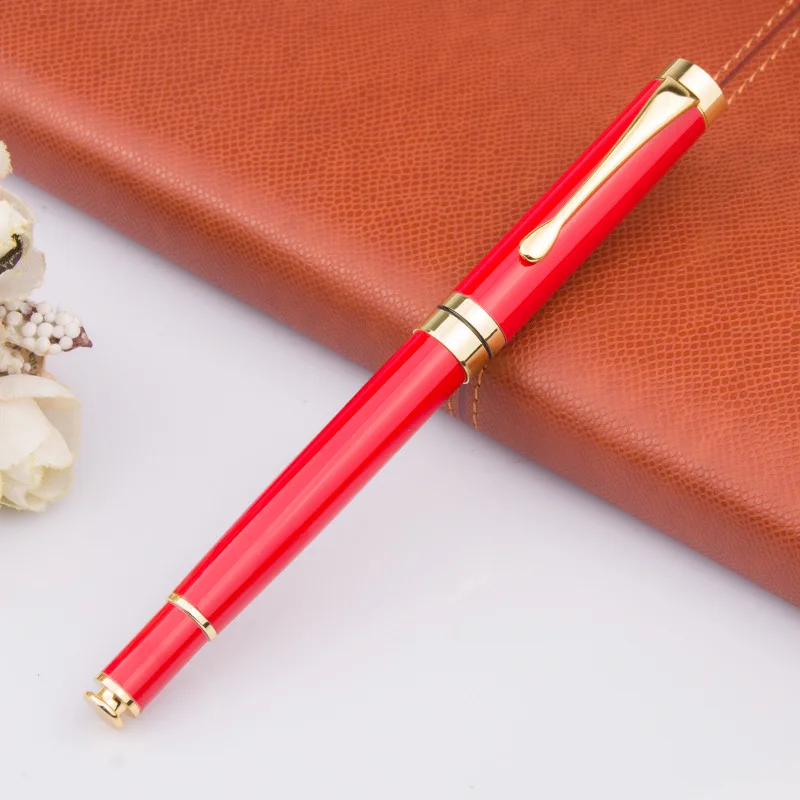 Red 1Pcs Металлический шариковая ручка Роскошные Высокое качество Бизнес прополка Письменные ручки персонализированный пользовательский логотип офиса школы аксессуар - Цвет: Red 1Pcs