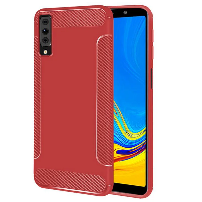 Ultra Thin Soft Case For Samsung Galaxy A8 2018 Cover Plus Carbon Fibre Silicone |