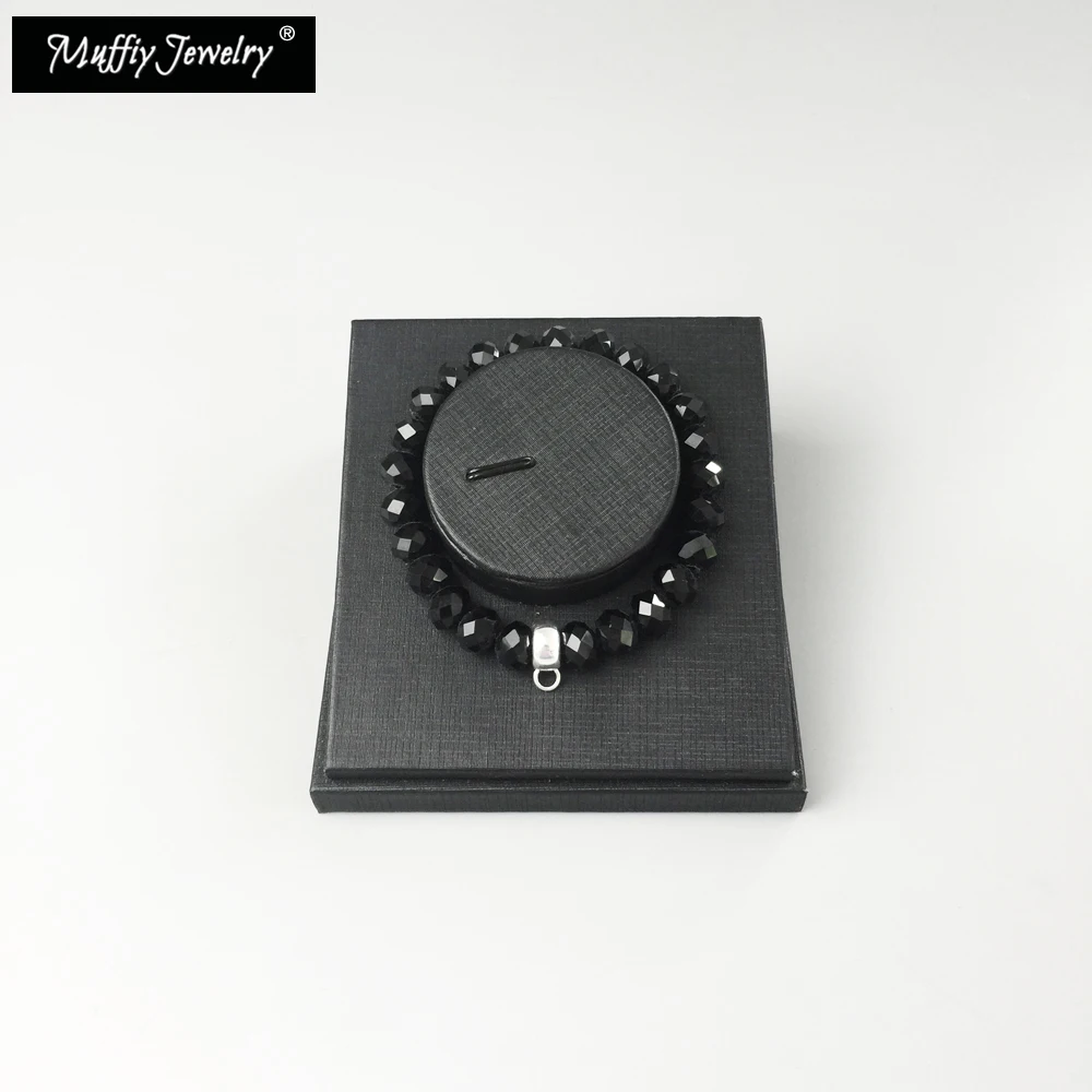 Браслет из черных бусин с вырезами модные украшения для женщин в европейском