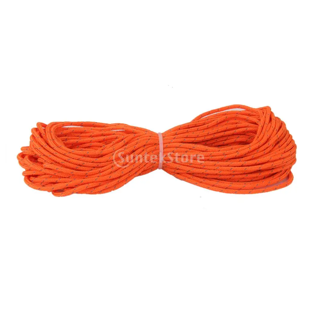 3 мм оранжевый светоотражающего тента Guy Line Rope Camping Cord Paracord 20M
