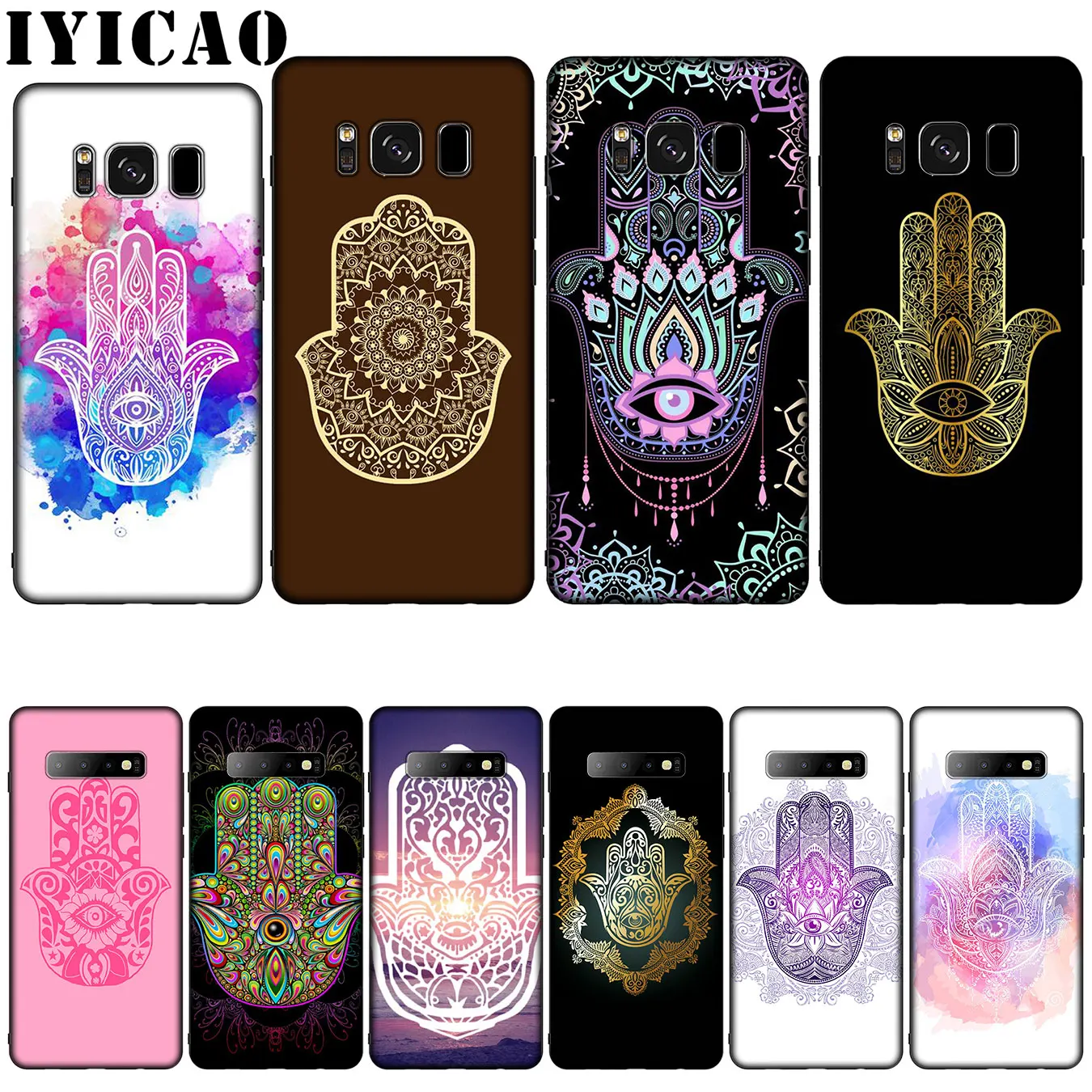 Hamsa рука Фатимы Блестящий силиконовый мягкий чехол для телефона Samsung Galaxy S20 S10 S9 S8