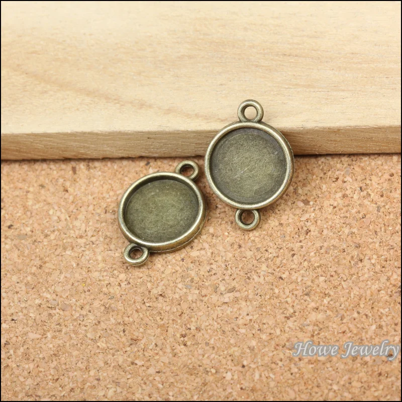 110 шт. круглая рамка для камеи/кабошона брикет бронза подходит ожерелий и