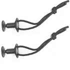 6 шт. черные поводки для серфинга, вилки с шнурком для пластикового кузова, доски для серфинга