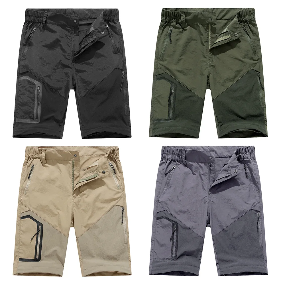 New summer and fall outdoor men's quick dry pants removable shorts waterproof breathable uv resistant cycling fishing pants