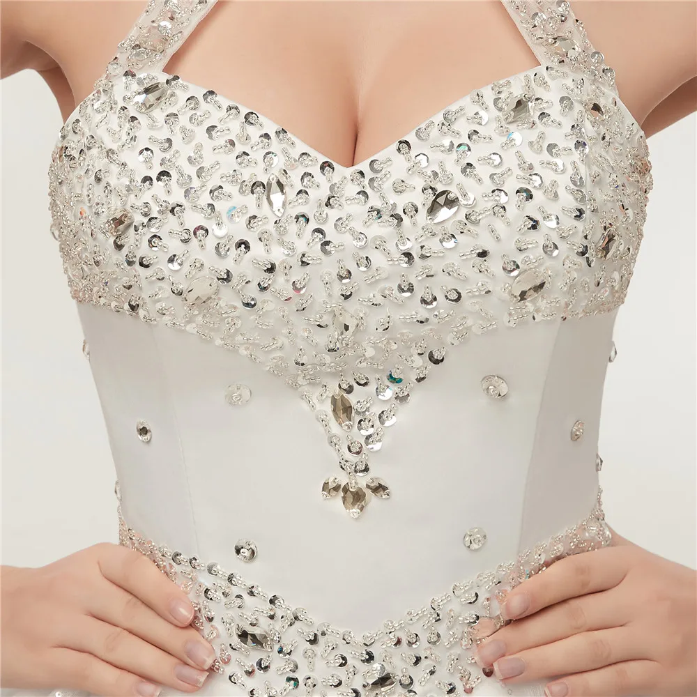 Женское свадебное платье Fansmile роскошное бальное с кристаллами модель 2020 |