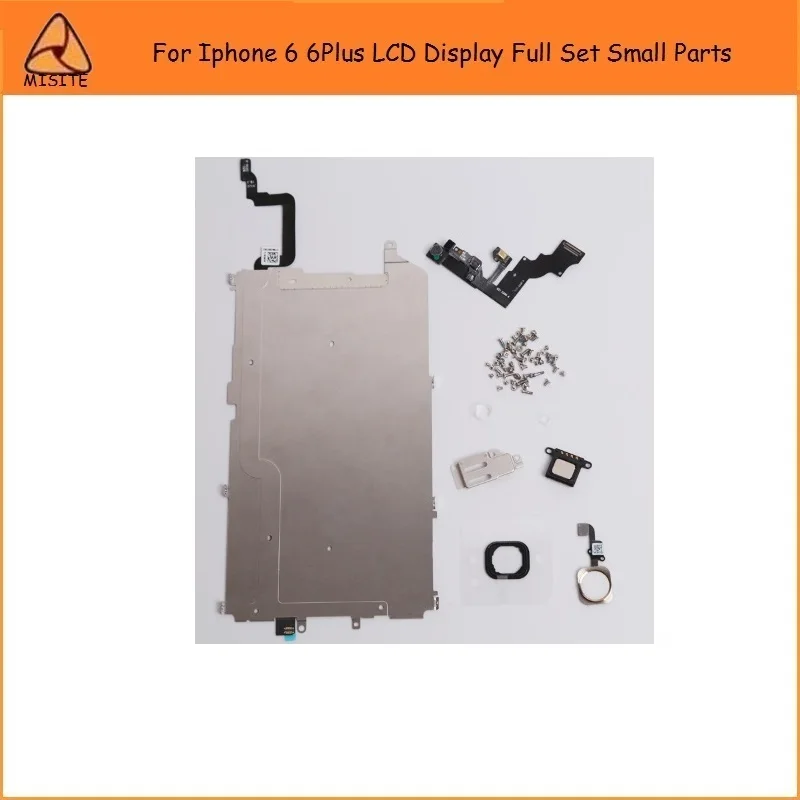 

10Pcs Tested For i Phone 6 Plus LCD Display Full Set Small PartsFlex+Front Camera+Earpiece Flex+LCD Metal Plate+Home Button Flex