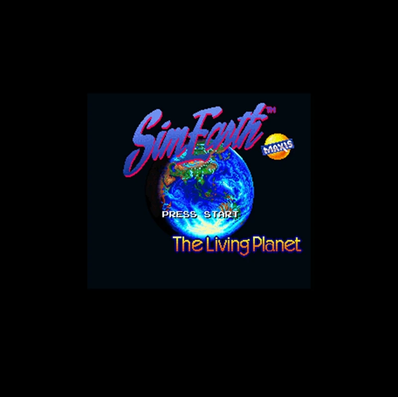 Sim карта Земля The Living Planet NTSC 16 бит 46 пин большая серая игровая для игроков в
