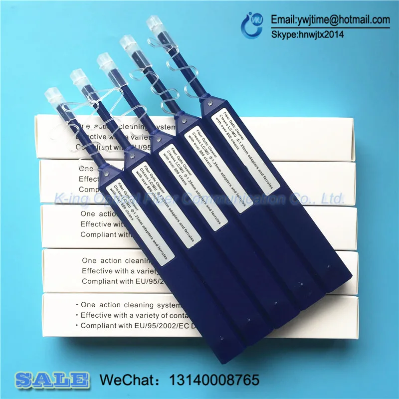 Optical Fiber Communication tools one Click 1.25mm LC Connector Optic Cleaner and MU Cleaning Pen |