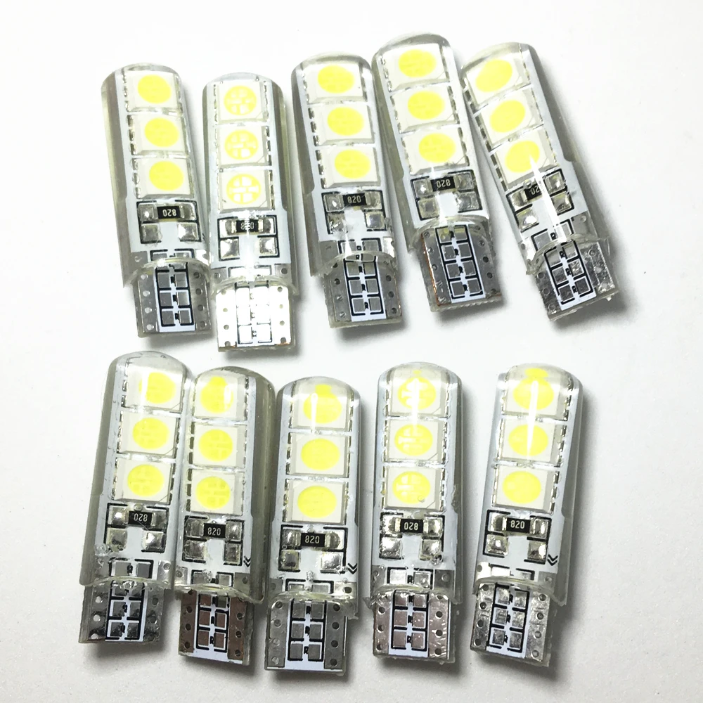 W5W светодиодный T10 194 2825 WY5W 6 SMD led силикагель водонепроницаемый клиновисветильник